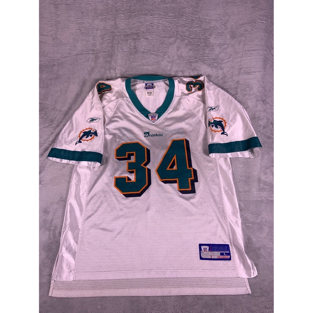 Reebok Football Jersey Ricky Williams Miami Dolphins Mens L White